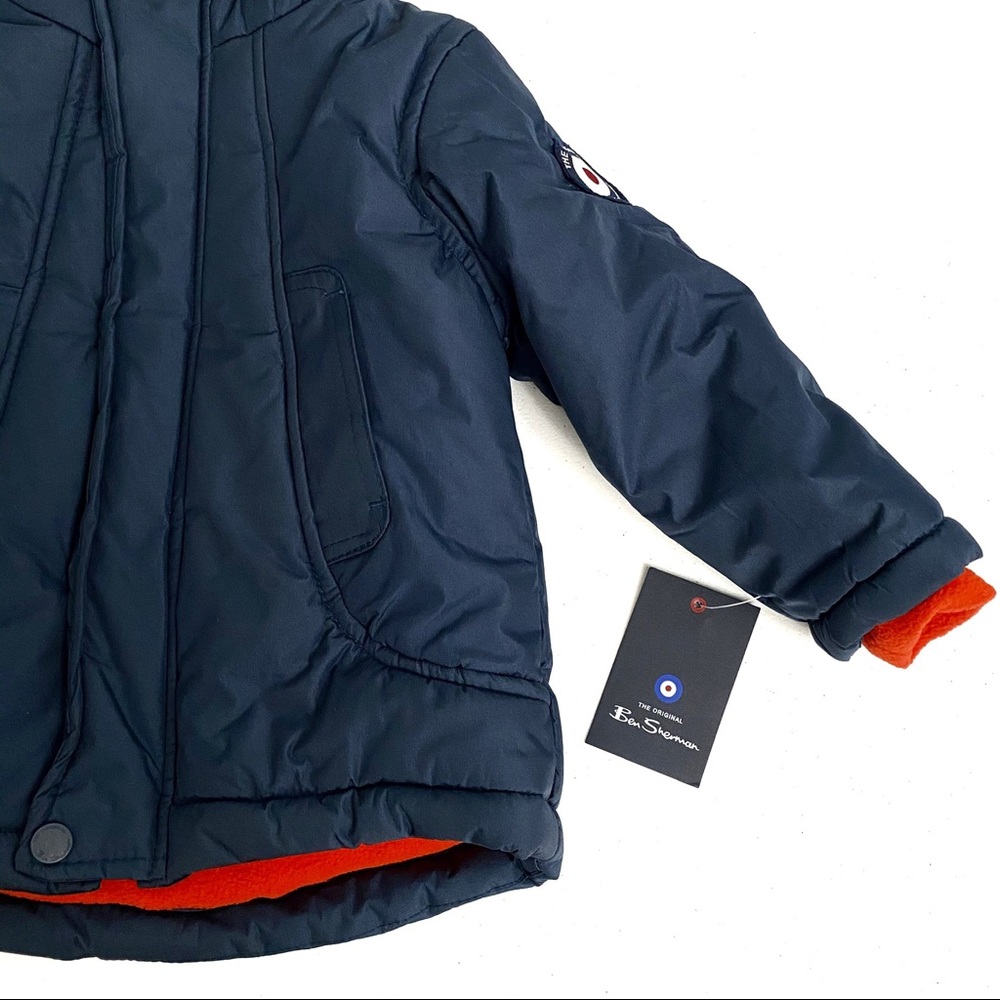 Ben Sherman Bomber Jacket 24M Fleece Hood - Picture 5 of 8
